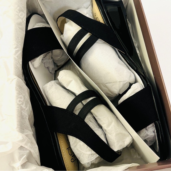 LifeStride Wedge Gorgeous Black Sandals Sz 7.5 NWT - Picture 9 of 11